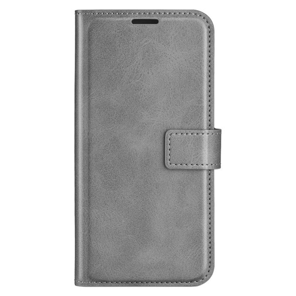 Motorola Edge 30 læderetui med pung - Sølv/Grå Silver grey