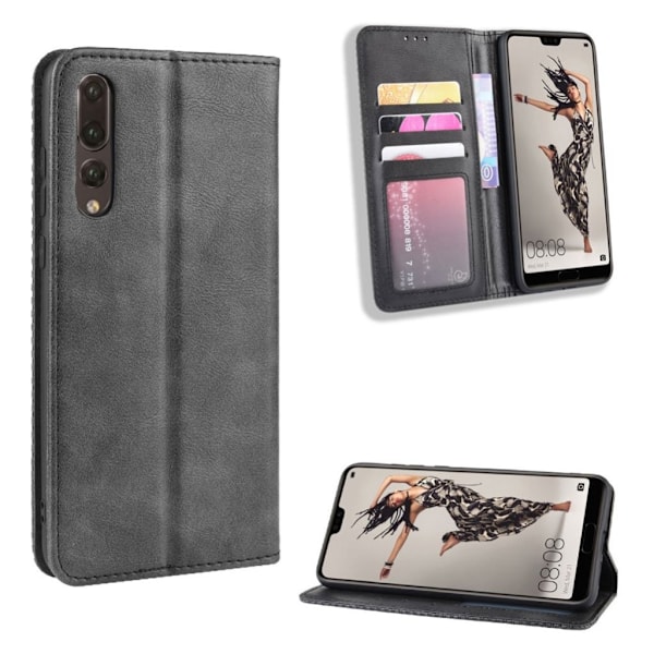 Bofink Vintage läder Huawei P20 Pro fodral - Svart Svart