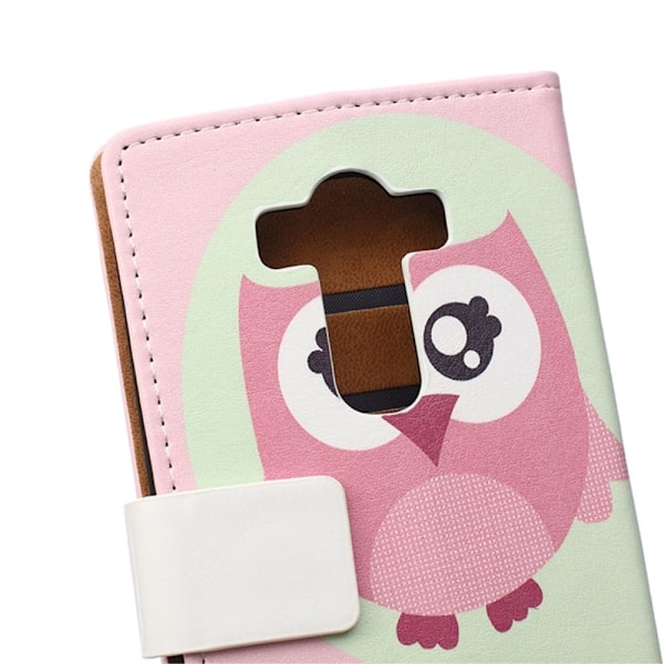 Moberg Lg G4 Beat Nahkakotelo - Pinkki Pöllö Pink