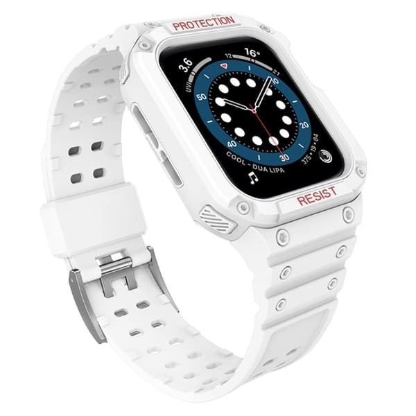 Apple Watch (41mm) fleksibel urrem i kontrastfarve - Mat Gennemsigtig / Transparent Transparent