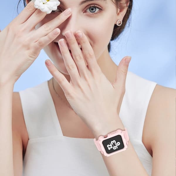 Apple Watch (41mm) suojakotelo ja kellohihna - Pinkki Pink