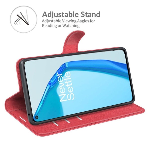 Classic OnePlus 9R Flip etui - Rød Red