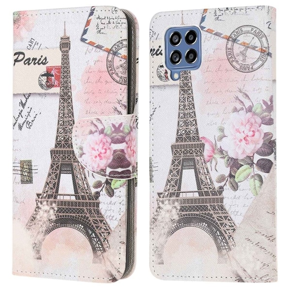 Wonderland Samsung Galaxy M53 5G flip kuoret - Torni Multicolor