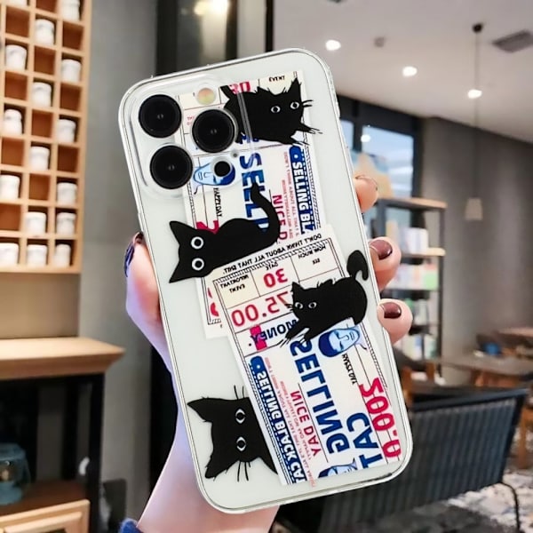 Deco iPhone 14 Pro Max skal - Svart Katt Svart