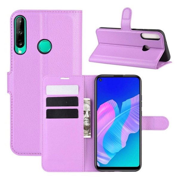 Klassisk Huawei P40 Lite E flip etui - lilla Purple