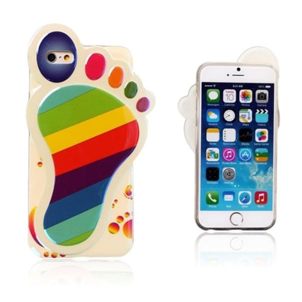 3D Foot (Färgglada Ränder) iPhone 6 Skal multifärg