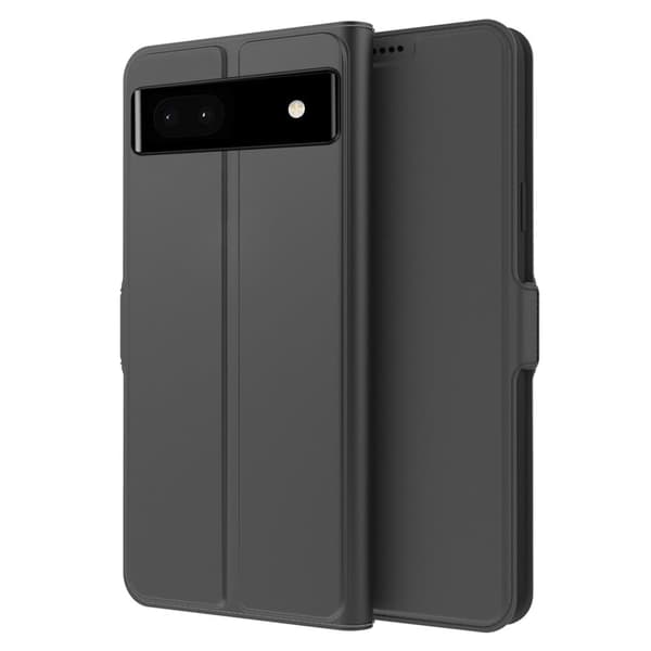 Sileä ja ohut premium-PU-nahkakotelo Google Pixel 6a - Musta Black