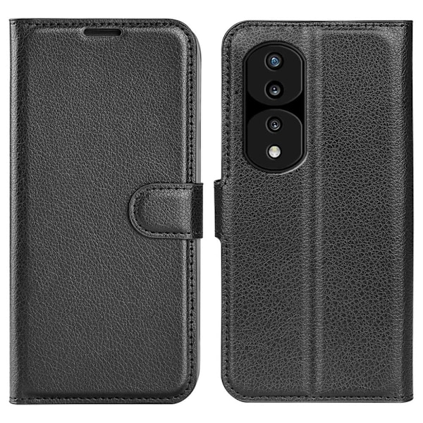 Klassisk Honor 70 Flip Etui - Sort Black