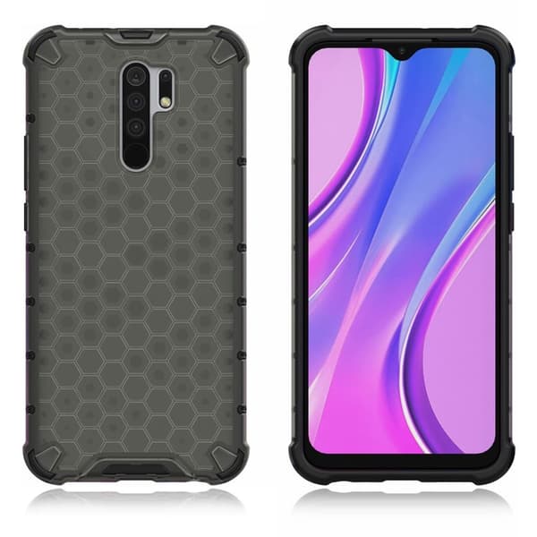 Bofink Honeycomb Xiaomi Redmi 9 Etui - Svart Black