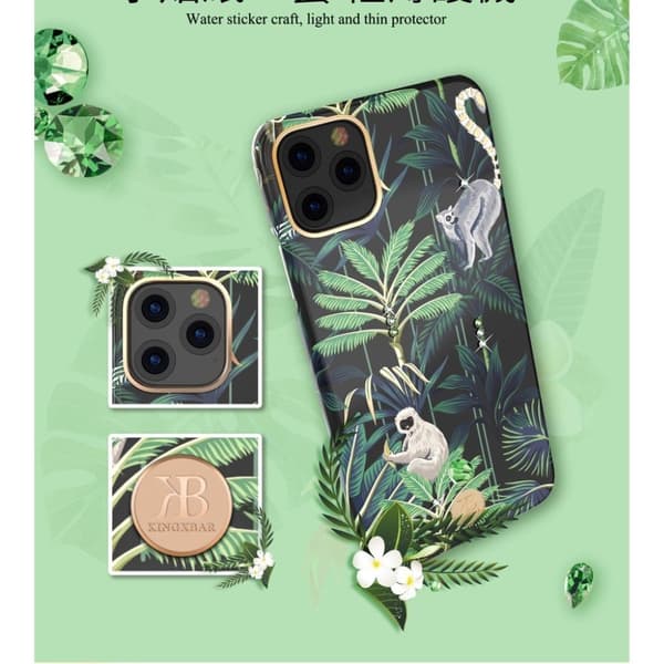 Kingxbar iPhone 11 Pro Max Blossom Swarovski Case - Gibbon Multicolor