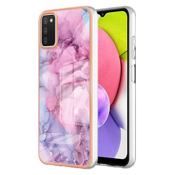 Marmormotiv Samsung Galaxy A03s skal - Ros Rosa