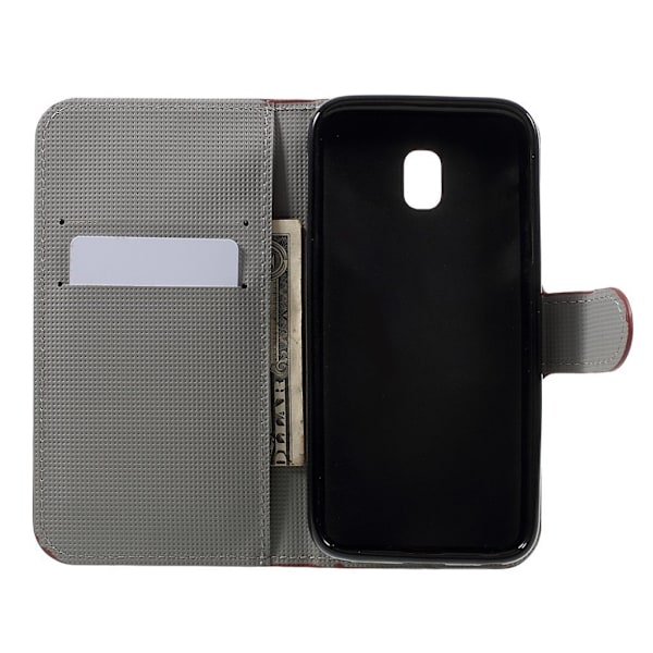 Samsung Galaxy J3 (2017) Beskyttende læder etui med magnet - UK flag Multicolor