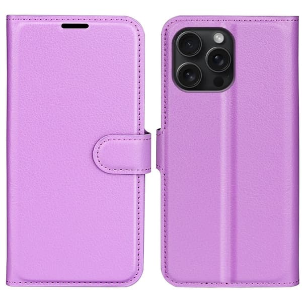 Classic iPhone 16 Pro Max flip etui - Lilla Purple