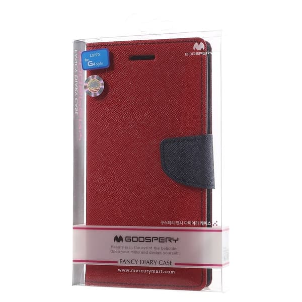 MERCURY Goospery LG G4 Stylus Læder Etui - Rød Red