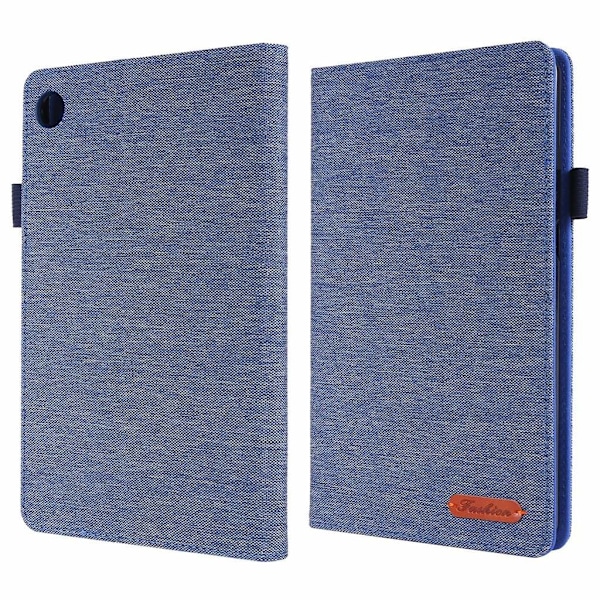Lenovo Tab M8 kankainen nahkainen kotelo - Sininen Blue