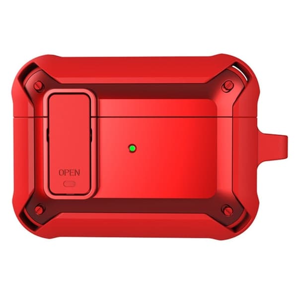 AirPods Pro 2 silikoninen suojakotelo soljella - Punainen Red