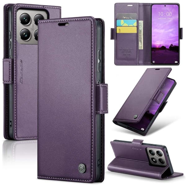 CaseMe Xiaomi 14T smooth etui - Lilla Purple