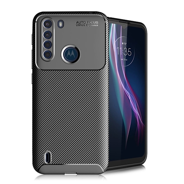 Carbon Shield Motorola One Fusion Etui - Sort Black