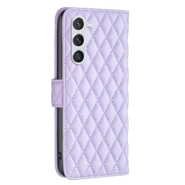 Rhombus mat Samsung Galaxy S23 flip etui - Lilla Purple