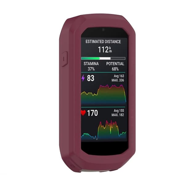Skyddsfodral i silikon för Garmin Edge 1050 Cykeldatorskydd - Vinröd Röd