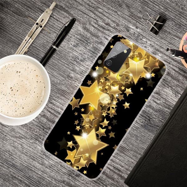 Deco Samsung Galaxy A02s (166mm) kotelot - Tähti Gold