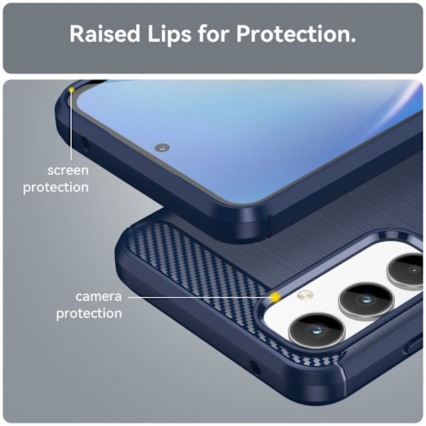 Carbon Flex Samsung Galaxy A35 cover - Blå Blue