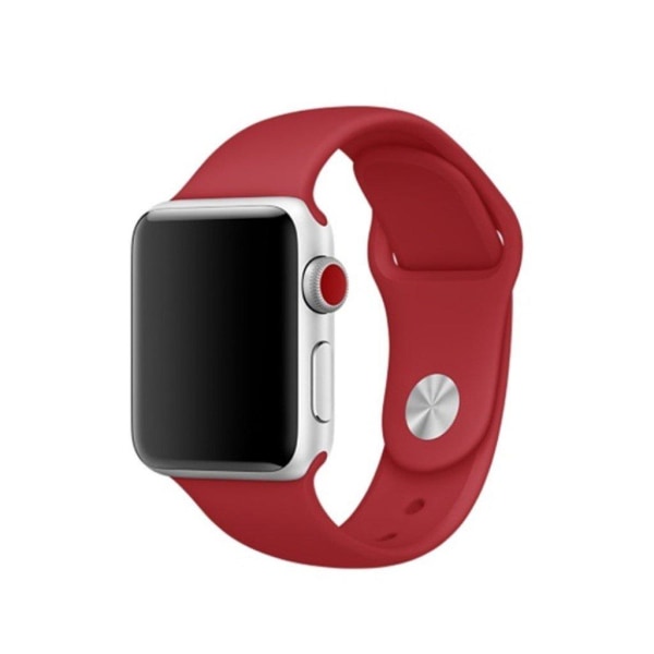 Apple Watch Series 4 44mm soft silicone watch band - Dark Red Röd
