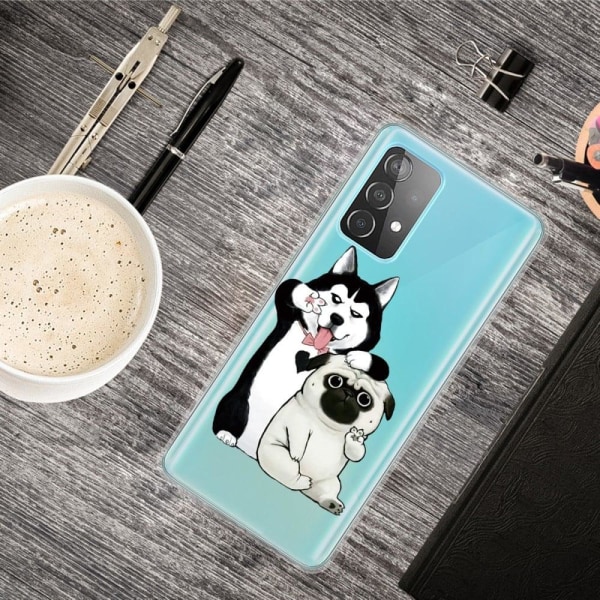 Deco Samsung Galaxy A73 Suojakotelo - Two Dogs White