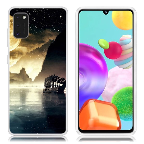 Deco Samsung Galaxy A41 Etui - Moon Multicolor