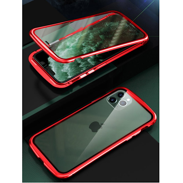 Luphie Wasp iPhone 11 Pro Alu-stötfångare + glas - Röd Röd