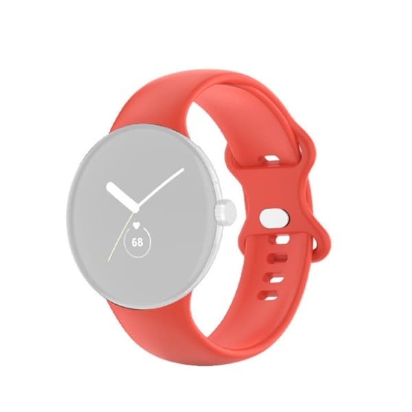 Google Pixel Watch klockarmband i silikon - Röd Storlek: L Röd