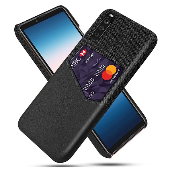 Bofink Sony Xperia 10 III skal med korthållare - Svart Svart