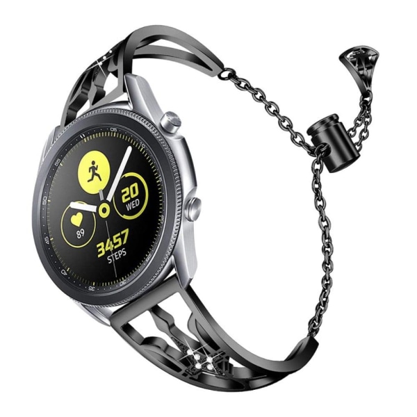Samsung Galaxy Watch 3 (45mm) / Watch (46mm) rhinestone stainles Svart