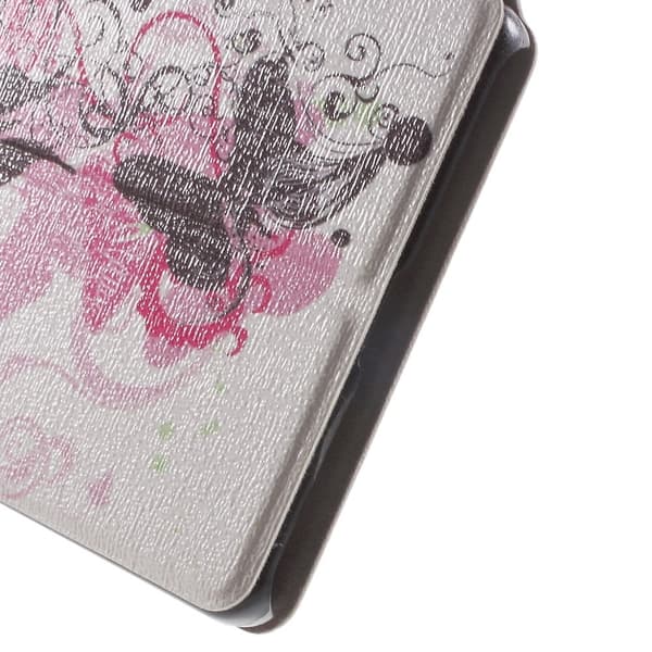 Moberg View Huawei Ascend P8 Læder Flip Etui - Elegant Sommerfugl Multicolor