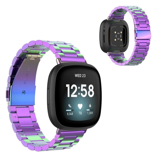 Fitbit Sense / Versa 3 rostfritt stål klockarmband - Multi-color multifärg