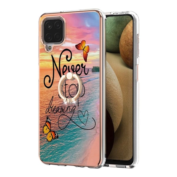 Marble Patterned Suojakuori With Ring Holder For Samsung Galaxy M12 / F12 / A12 5g - Never Stop Dreaming Multicolor