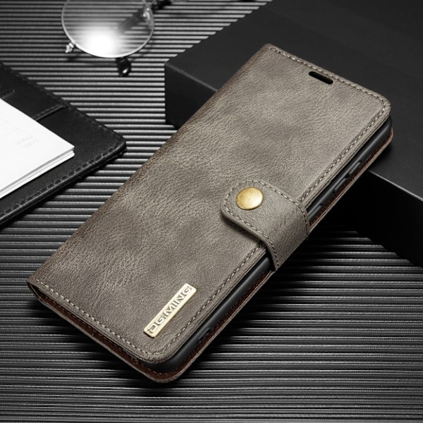DG.MING OnePlus 8T 2-in-1 pung etui - grå Silver grey