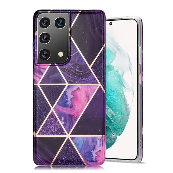 marmor Samsung Galaxy S21 Ultra etui - lilla Purple