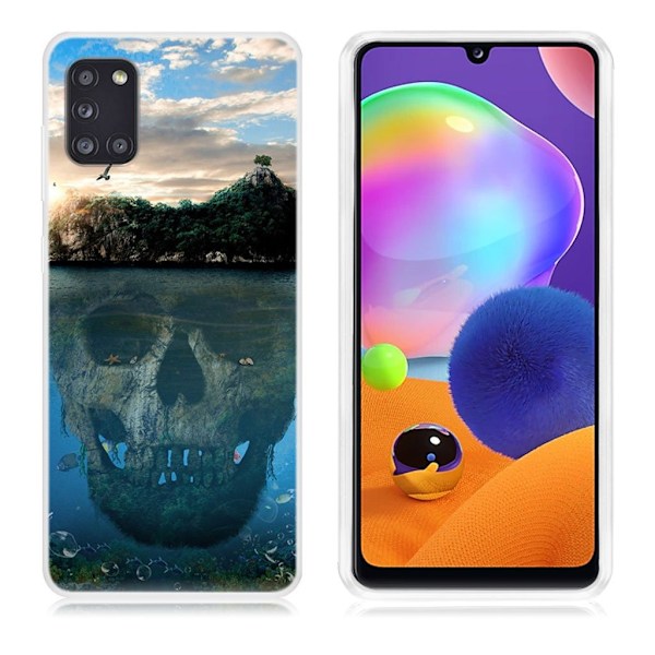 Deco Samsung Galaxy A31 kuoret - Pääkallo Multicolor