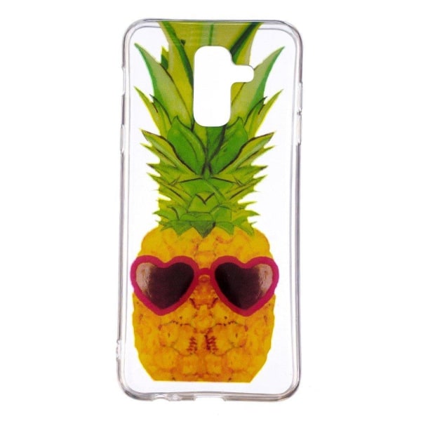 Samsung Galaxy A6 Plus TPU Muovi KuvallinenTakasupja Kuori - Ananas Multicolor
