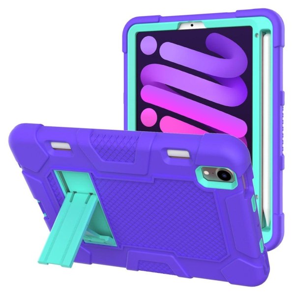 iPad Mini 6 (2021) TPU + silicone cover - Purple / Mint Green Lila