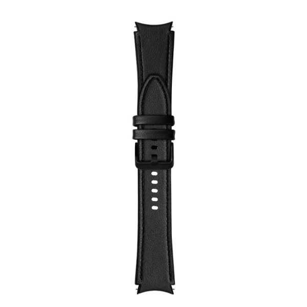 20mm Samsung Galaxy Watch 4 leather watch strap - Black Black