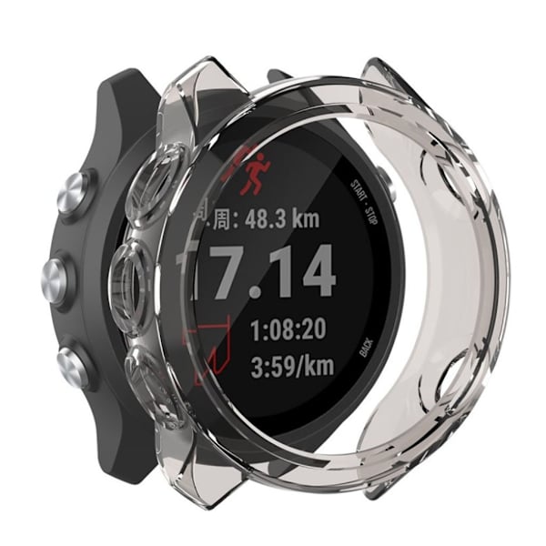 Garmin Forerunner holdbar translucent etui - Transparent Grå Silver grey