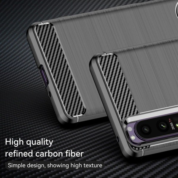 Carbon Flex Suojakotelo Sony Xperia 1 III - Musta Black