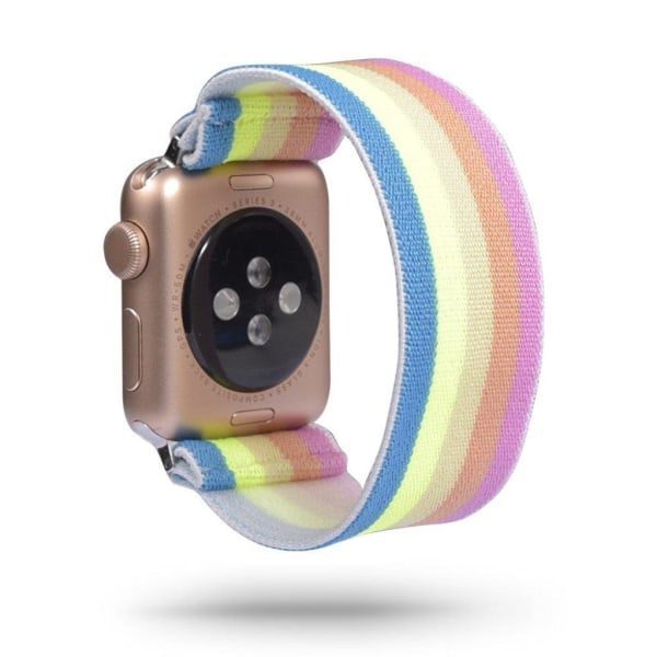 Apple Watch Series 5 / 4 44mm nylon watch band - Rainbow multifärg