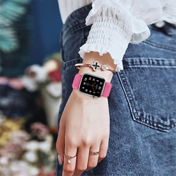 Apple Watch 40 mm klockarmband i nylondesign - Ros Rosa