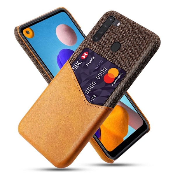 Bofink Samsung Galaxy A21 skal med korthållare - Brun Brun