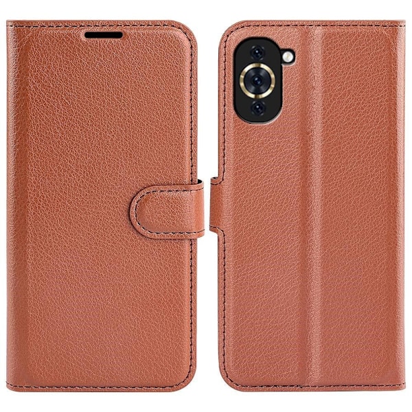 Klassisk Huawei Nova 10 Pro Flip Etui - Brun Brown