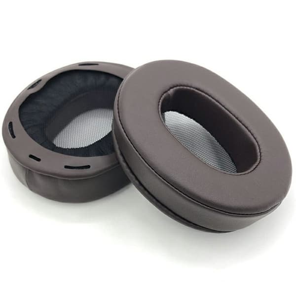 1Pair Sony MDR-1A / MDR-1ADAC Replacement Earpads Protein Leather Headset Cushions Ear Pad - Brun Brown