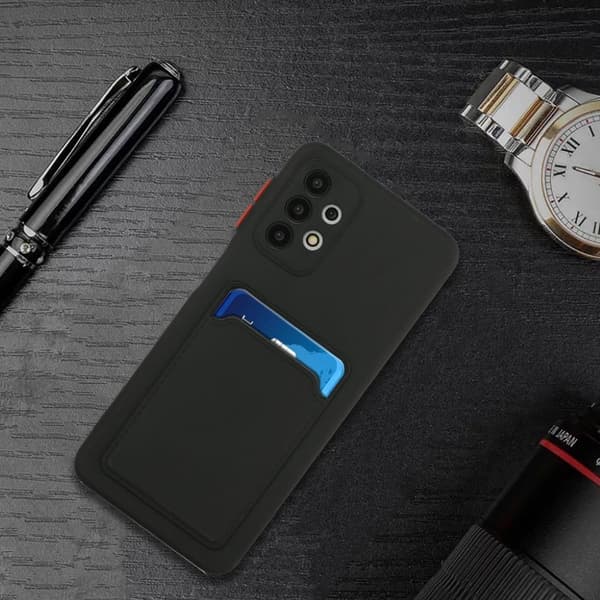 Card Holder Deksel til Samsung Galaxy A72 5G - Svart Black
